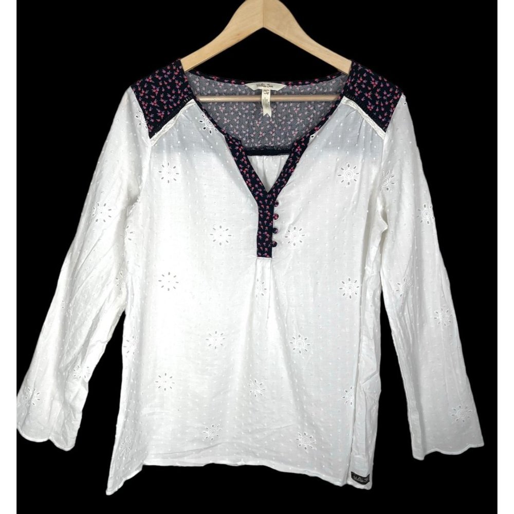 Matilda‎ Jane floral gauzy oversized blouse long sleeves sz L